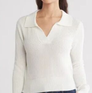 Sweet Romeo Cream V-Neck Sweater